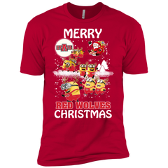 Arkansas State Red Wolves Ugly Christmas Sweaters Minions Santa Claus Merry Christmas Men's Sleeve Shirt - The White Eagles