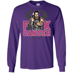 Roman Reigns Fuck Cancer Breast Cancer Awareness LS Cotton T-Shirt - The White Eagles