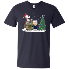 New England Patriots Snoopy The Peanuts Ugly Christmas Sweater  Super Bowl Men's V-Neck T-Shirt - The White Eagles
