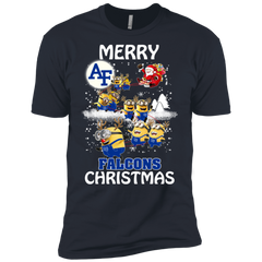 Air Force Falcons T Shirts Minions Santa Claus Merry Christmas Hoodies Sweatshirts Men's Sleeve Shirt - The White Eagles