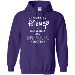 I Speak In Disney Song Lyrics And Supernatural Quotes Shirt Hoodie - The White Eagles