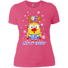 Minion Fordham Rams Ugly Christmas Sweaters Let It Snow Ladies' Shirt - The White Eagles