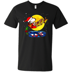 Snoopy Santa Claus Christmas The Peanuts Movie Men's V-Neck T-Shirt - The White Eagles