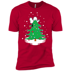 Snoopy Tree Christmas The Peanuts Movie Men's Sleeve Shirt - The White Eagles