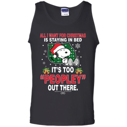 I Want For Christmas Is Staying In Bed Snoopy The Peanuts Movie Tank Top - The White Eagles