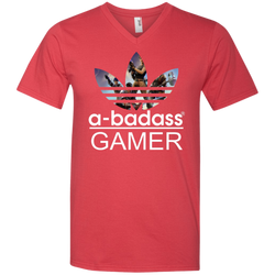 A-badass Gamer Fortnite Adidas Men's V-Neck T-Shirt - The White Eagles