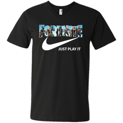Fortnite Nike Just Play It Men's V-Neck T-Shirt - The White Eagles