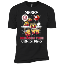 Alabama Crimson Tide T Shirts Minions Santa Claus Merry Christmas Men's Sleeve Shirt - The White Eagles