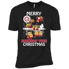Alabama Crimson Tide T Shirts Minions Santa Claus Merry Christmas Men's Sleeve Shirt - The White Eagles
