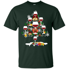 Christmas Is Coming Wine Santa Claus Ugly Christmas Sweater Cotton T-Shirt - The White Eagles