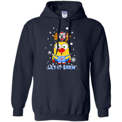 Minion Davidson Wildcats Ugly Christmas Sweaters Let It Snow Hoodie - The White Eagles