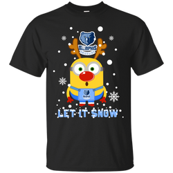 Minion Memphis Grizzlies Ugly Christmas Sweaters Let It Snow Cotton T-Shirt - The White Eagles