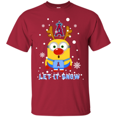 Minion Los Angeles Angels  Ugly Christmas Sweaters Let It Snow Cotton T-Shirt - The White Eagles