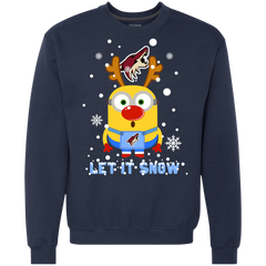 Minion Arizona Coyotes Ugly Christmas Sweaters Let It Snow Sweatshirt - The White Eagles