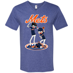 New York Mets Baseball Rick And Morty Men's V-Neck T-Shirt - The White Eagles