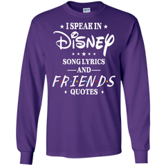 Disney Song Lyrics And Friends Quotes Shirt LS Cotton T-Shirt - The White Eagles