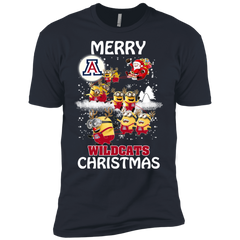 Arizona Wildcats Ugly Christmas Sweaters Minions Santa Claus Merry Christmas Men's Sleeve Shirt - The White Eagles