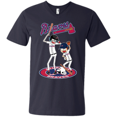 Atlanta Braves Baseball Rick And Morty Men's V-Neck T-Shirt - The White Eagles