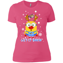 Minion Montana State Bobcats Ugly Christmas Sweaters Let It Snow Ladies' Shirt - The White Eagles