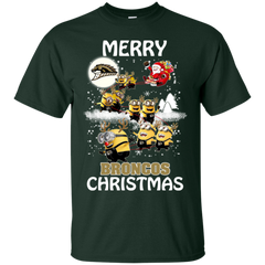 Western Michigan Broncos Ugly Christmas Sweaters Minions Santa Claus Merry Christmas Cotton T-Shirt - The White Eagles
