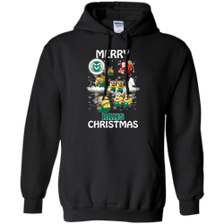 Colorado State Rams Ugly Christmas Sweaters Minions Santa Claus Merry Christmas Hoodie - The White Eagles