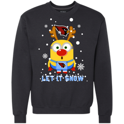 Minion Arizona Cardinal Ugly Christmas Sweaters Let It Snow Sweatshirt - The White Eagles