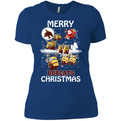 Texas State Bobcats Ugly Christmas Sweaters Minions Santa Claus Merry Christmas Ladies' Shirt - The White Eagles
