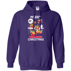 Fresno State Bulldogs Ugly Christmas Sweaters Minions Santa Claus Merry Christmas Hoodie - The White Eagles