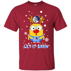 Minion Holy Cross Crusaders Ugly Christmas Sweaters Let It Snow Cotton T-Shirt - The White Eagles