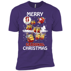 Stanford Cardinal Ugly Christmas Sweaters Minions Santa Claus Merry Christmas Men's Sleeve Shirt - The White Eagles