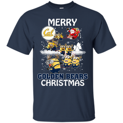 California Golden Bears T Shirts Minions Santa Claus Merry Christmas Cotton T-Shirt - The White Eagles