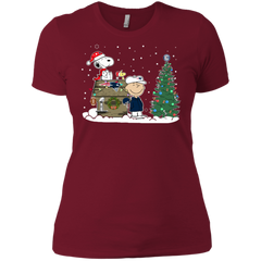 New England Patriots Snoopy The Peanuts Ugly Christmas Sweater  Super Bowl Ladies' Shirt - The White Eagles