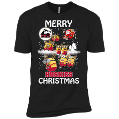 Northern Lllinois Huskies Ugly Christmas Sweaters Minions Santa Claus Merry Christmas Men's Sleeve Shirt - The White Eagles