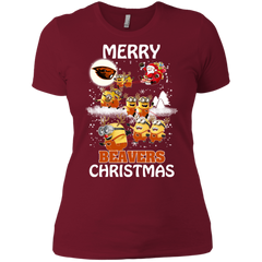 Oregon State Beavers Ugly Christmas Sweaters Minions Santa Claus Merry Christmas Ladies' Shirt - The White Eagles
