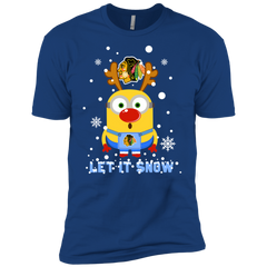 Minion Chicago Blackhawks Ugly Christmas Sweaters Let It Snow Men's Sleeve Shirt - The White Eagles