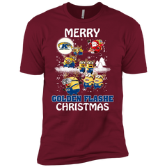 Kent State Golden Flashes Ugly Christmas Sweaters Minions Santa Claus Merry Christmas Men's Sleeve Shirt - The White Eagles