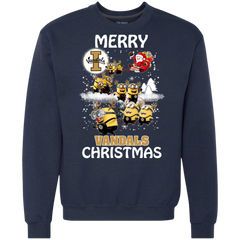 Idaho Vandals Ugly Christmas Sweaters Minions Santa Claus Merry Christmas Sweatshirt - The White Eagles