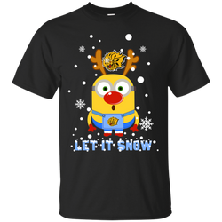 Minion Arkansas-pine Bluff Golden Lions Ugly Christmas Sweaters Let It Snow Cotton T-Shirt - The White Eagles