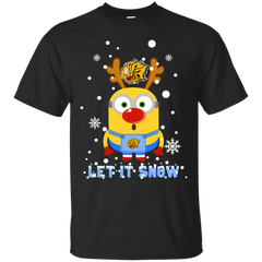 Minion Arkansas-pine Bluff Golden Lions Ugly Christmas Sweaters Let It Snow Cotton T-Shirt - The White Eagles