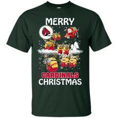 Ball State Cardinals T Shirts Minions Santa Claus Merry Christmas Cotton T-Shirt - The White Eagles
