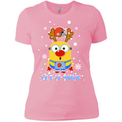 Minion Cleveland Browns Ugly Christmas Sweaters Let It Snow Ladies' Shirt - The White Eagles