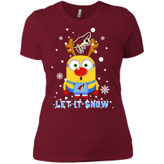 Minion Arizona Coyotes Ugly Christmas Sweaters Let It Snow Ladies' Shirt - The White Eagles
