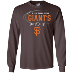 Dilly Dilly Ny Giants A True Friend Of The Giants LS Cotton T-Shirt - The White Eagles