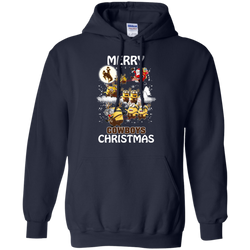 Wyoming Cowboys Ugly Christmas Sweaters Minions Santa Claus Merry Christmas Hoodie - The White Eagles