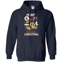 Wyoming Cowboys Ugly Christmas Sweaters Minions Santa Claus Merry Christmas Hoodie - The White Eagles
