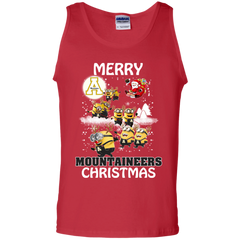 Appalachian State Mountaineers T Shirts Minions Santa Claus Merry Christmas Tank Top - The White Eagles