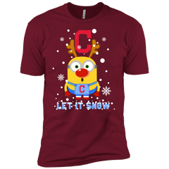 Minion Cleveland Indians  Ugly Christmas Sweaters Let It Snow Men's Sleeve Shirt - The White Eagles