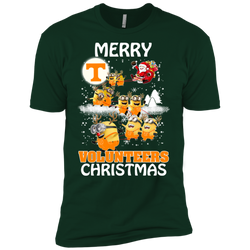 Tennessee Volunteers Ugly Christmas Sweaters Minions Santa Claus Merry Christmas Men's Sleeve Shirt - The White Eagles