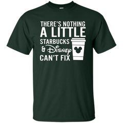 There's Nothing A Little Starbucks & Disney Can't Fix Shirt Cotton T-Shirt - The White Eagles