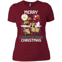 Appalachian State Mountaineers T Shirts Minions Santa Claus Merry Christmas Ladies' Shirt - The White Eagles
